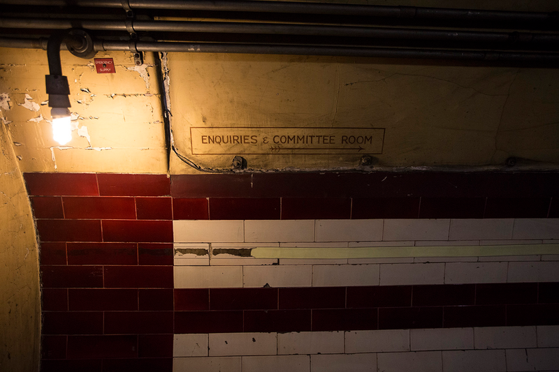 A sign pointing to the Railway Executive Committee meeting room. Photo: Dan Kitwood/Getty Images.